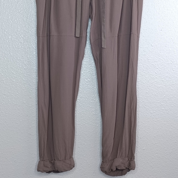 Wilfred Aritzia Rolled Hem Tie Waist Nutmeg Trousers - Picture 4 of 14